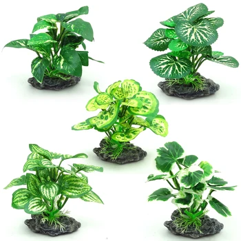 

Imitation Cloth Leaf Small Water Plant Aquarium Landscape Ornament Artificial Water Grass for Aquarium Accessories Fish Tank