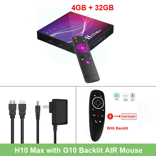 4GB 32GB G10Backlit Новейший Android tv box H10 MAX smart tv box android 10,0 Allwinner H616 4 Гб ОЗУ 32 Гб ПЗУ 2,4G wifi 6K H.265 медиаплеер 4Гб 64 ГБ - Цвет: 4GB 32GB G10Backlit