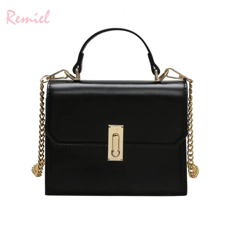 

Luxury Handbag 2019 Fashion New High Quality PU Leather Women's Designer Handbag Lock Chain Tote Leisure Shoulder Messenger Bag