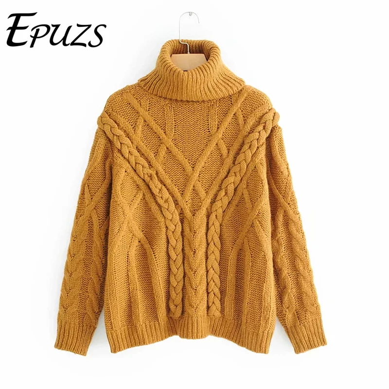 

Winter women pullover sweater casual thick warm Turtleneck sweater women Casual knitted sweater coat korean winter clothes 2019