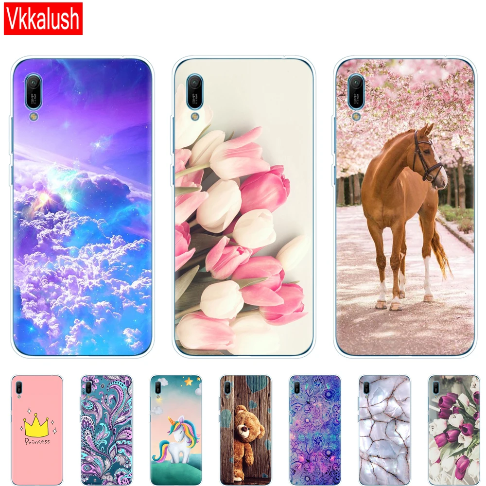 Чехол для Huawei Y6 2019 силиконовый чехол из ТПУ мягкий телефона дюймов искусственная