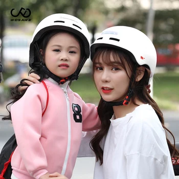 

WOSAWE Bike Lighting Helmet Headlight Warning Cycling USB Charging Breathable Electric bike light Helmet for Men Women Kids