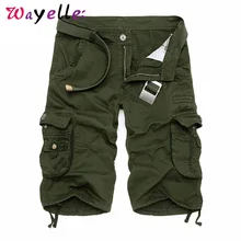 Мужские короткие штаны Лето военные камуфляжные карго хлопковые мужские шорты камуфляжные брюки тренировочные обшитые мужские Шорты повседневные свободные шорты