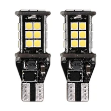 2 шт. светодиодный автомобильный фонарь T15 W16W 1200Lm 3030 24SMD CANBUS, парковочные лампы для автомобиля, задние фонари