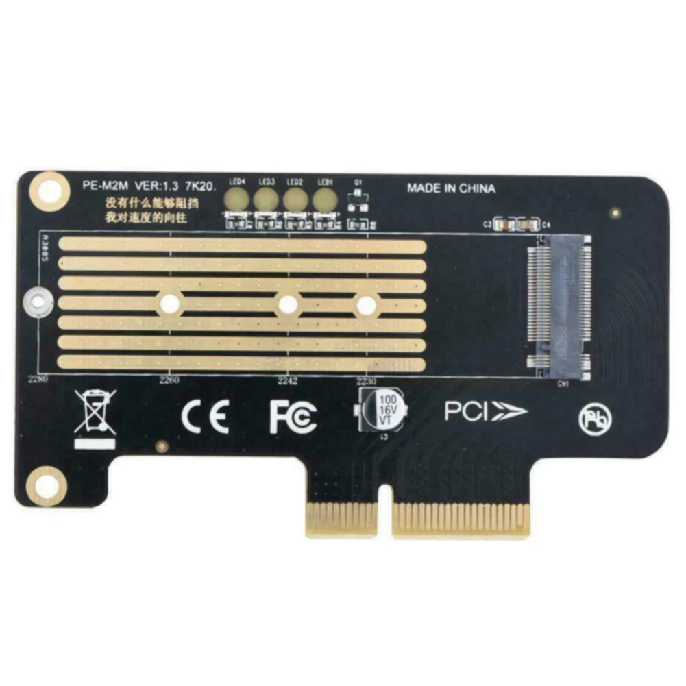SSD на PCI-E 4X Компьютерные аксессуары высокое Скорость стабильный конвертер карты для настольных компьютеров с дефлектором передачи M2 MKey NVME простая установка
