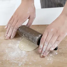 1 шт. антипригарная силиконовая и пластиковая скалка для теста деревянный ролик кухонный инструмент скалка для теста для торта деревянный ролик Прямая поставка