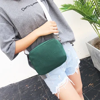 

2020 Women's PU Solid Color Square Sling Bag Fashion Shoulder Bag Mobile Phone Purse