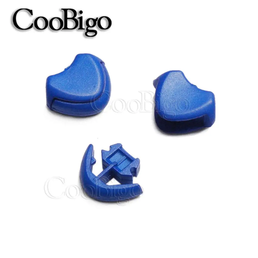 Blue 1000 шт в форме якоря красочный пластиковый Натяжной шнур для молнии концы Фиксатор Зажим для Паракорда спортивная сумка Веревка DIY ремесло части - Цвет: Blue
