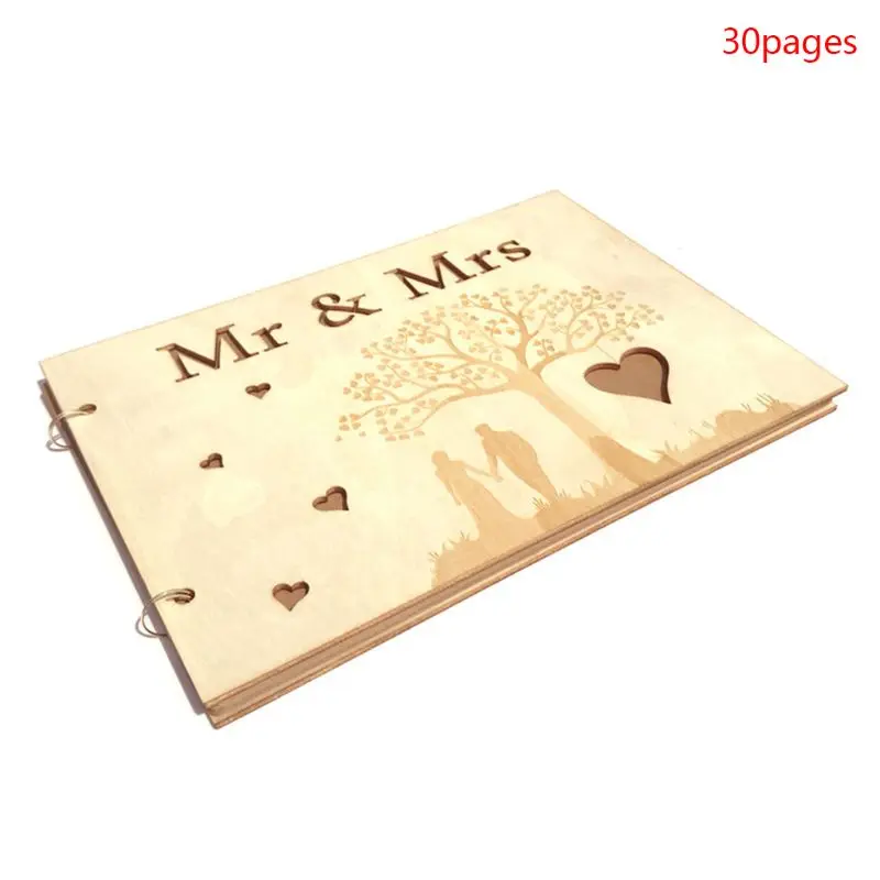 Mr& Mrs Tree сердце Свадебная Гостевая книга персонализированный деревенский деревянный Гостевая книга фото книга памяти альбом Подарок на годовщину