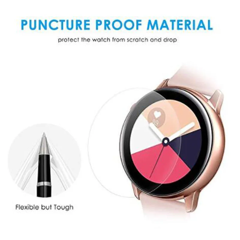 Гидрогелевая мягкая защитная пленка для смарт часов Samsung Galaxy Watch Active 2 40 мм/44