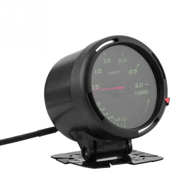 12 В 64 цвета светодиодный индикатор с подсветкой Turbo Boost Gauge Meter 300 кПа с датчиком для авто Racer Car 0~ 300 кПа Универсальный