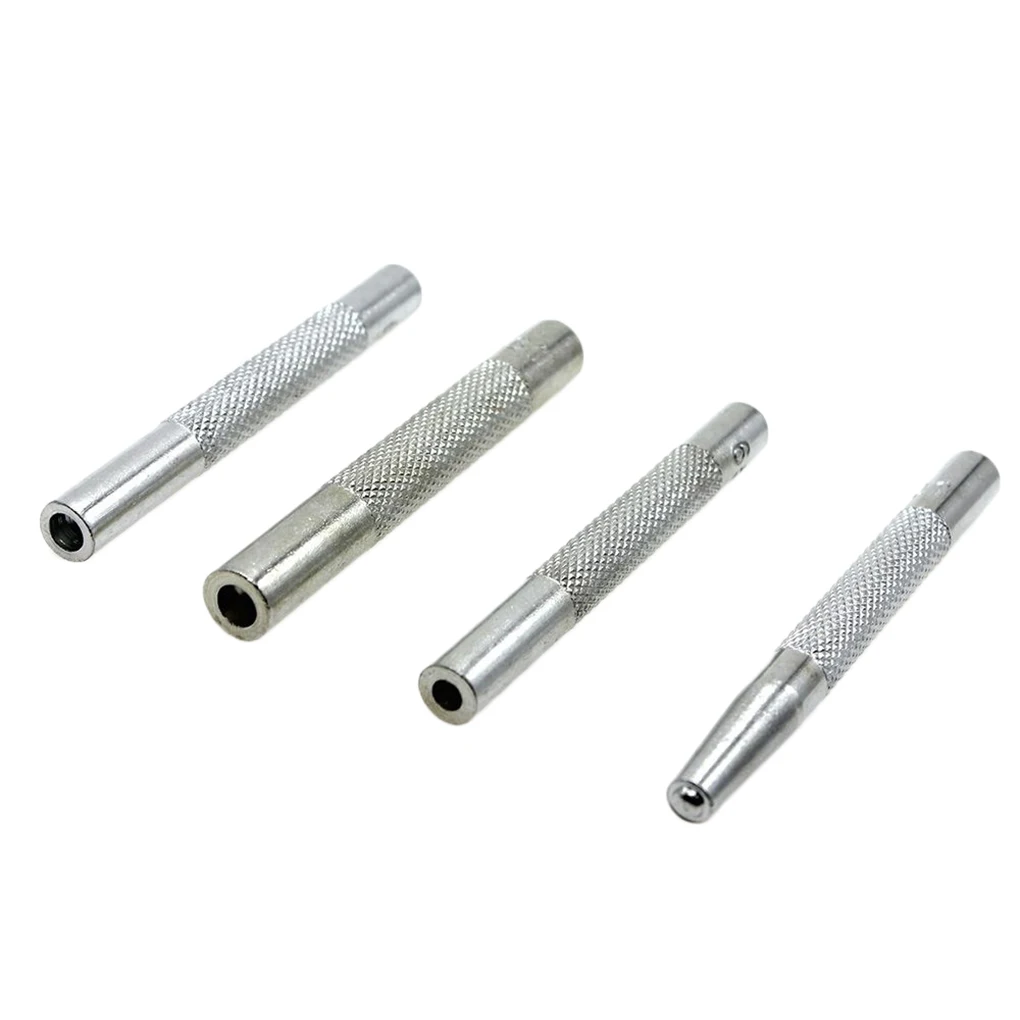 11pcs/set Metal DIY Leather Craft Tool Set Die Hole Punch Snap Fasteners Press Studs Rivet Setter Base Kit 633/655/831/201