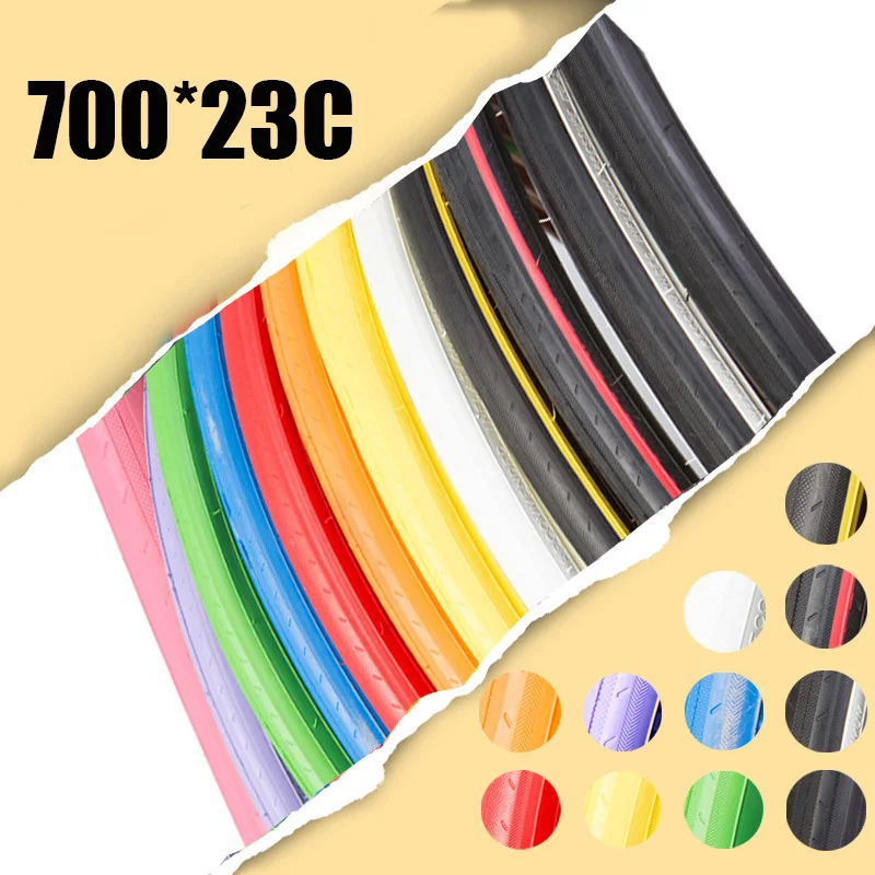 Catazer 700C* 23C шоссейные велосипедные шины с защитой от ударов, цветные шины с фиксированной передачей 30TPI, 8 цветов, Аксессуары для велосипеда