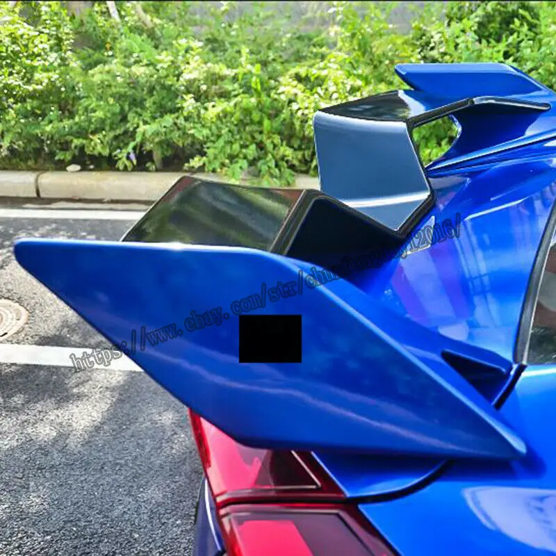 Подходит для Honda Civic Sedan синий+ черный ABS спойлер заднего багажника, крыла 1 шт