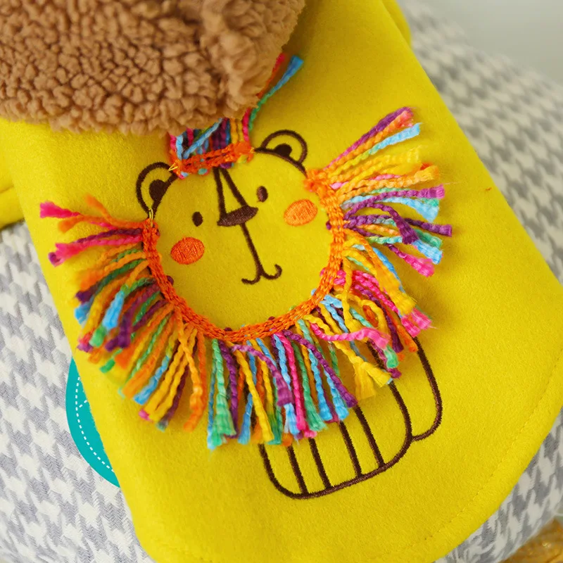 Осень и зима стиль Одежда для домашних животных Simba шерстяная куртка