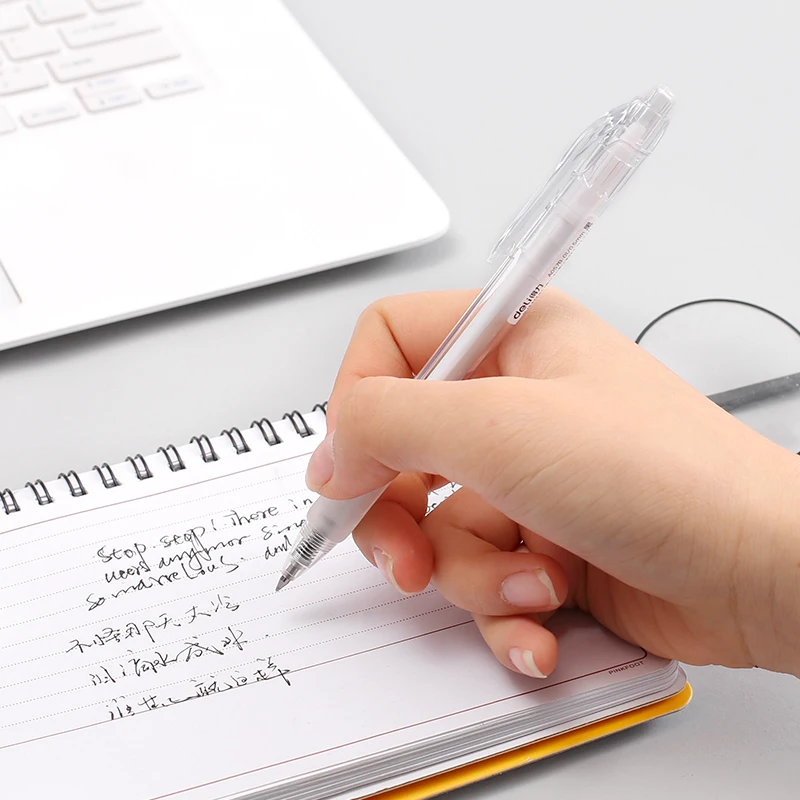 Mohamm 1Pcs 0.5mm Transparent Black Ink Gel Pen Office School Writing Student Supplies Stationery 3