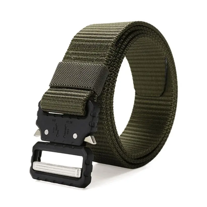 Army green B SupSindy военная техника боевые тактические ремни для мужчин армейская тренировочная нейлоновая металлическая пряжка открытый охотничий ремень мужской ремень - Цвет: Army green B