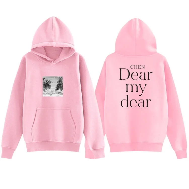 Новое поступление exo chen dear my dear album такой же пуловер с рисунком толстовки KPOP унисекс флисовая Свободная Толстовка 4 цвета