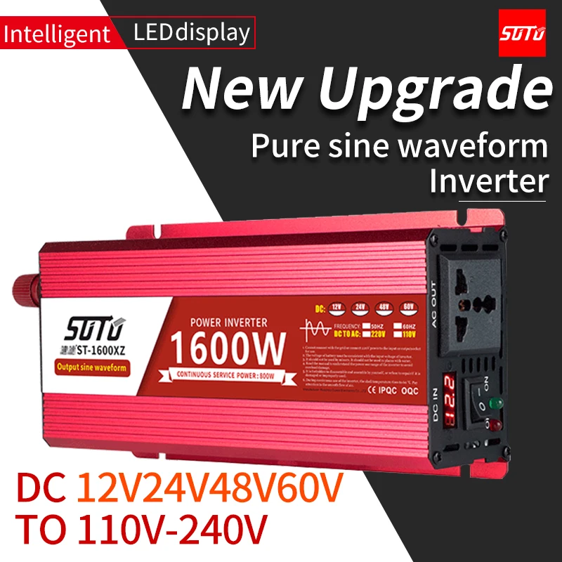 Universal Inverter Dc12v24v48v60v To 110v240v 50/60hz Lcd Screen