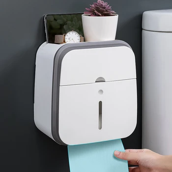 

Creative Waterproof Tissue Box Wall-Mounted Bathroom Tissue Dispenser for Multifold Paper Towels Tissue Storage Box with Drawer