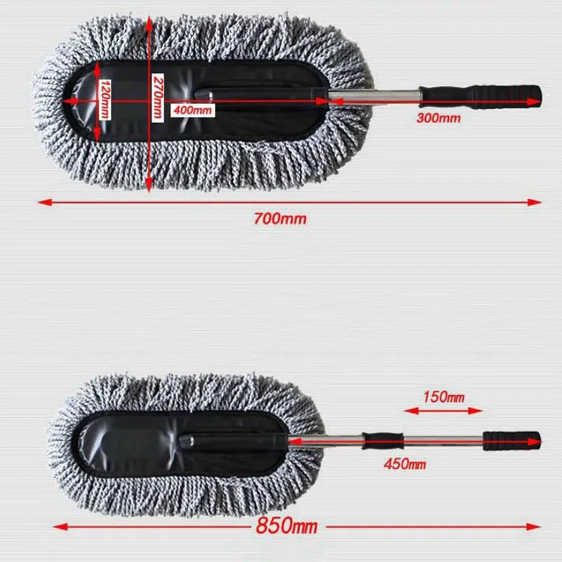 Щетка для чистки автомобиля Авто Окно Duster Выдвижная нержавеющая стальная длинная ручка восковый порошок моющаяся тяга воск Shan шайба