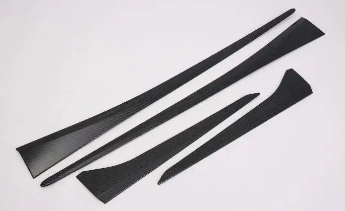For Lexus UX 200H 250H 260H Car Side Door Trim ABS Chrome/Carbon Fiber Strip Molding Stream Panel Bumper Hood 4pcs - Название цвета: Carbon fiber