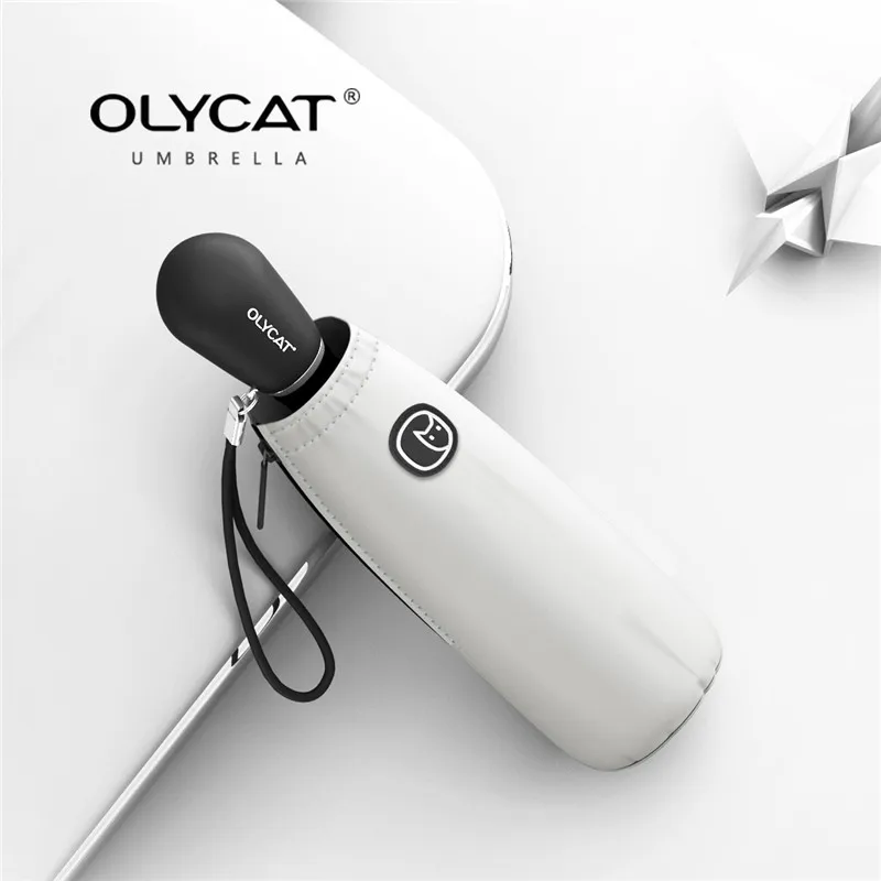 Polycat пятискладной красочный маленький Зонт женский УФ пляжный зонт ветрозащитный карманный мини Одноцветный зонт
