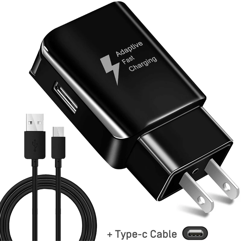 5V 2.4A путешествия Зарядное устройство Quick Charge 2,0 путешествия Портативный адаптер для iPhone/Xiaomi/samsung тесто Зарядное устройство с Тип-c Micro USB кабель - Тип штекера: black US with Type c