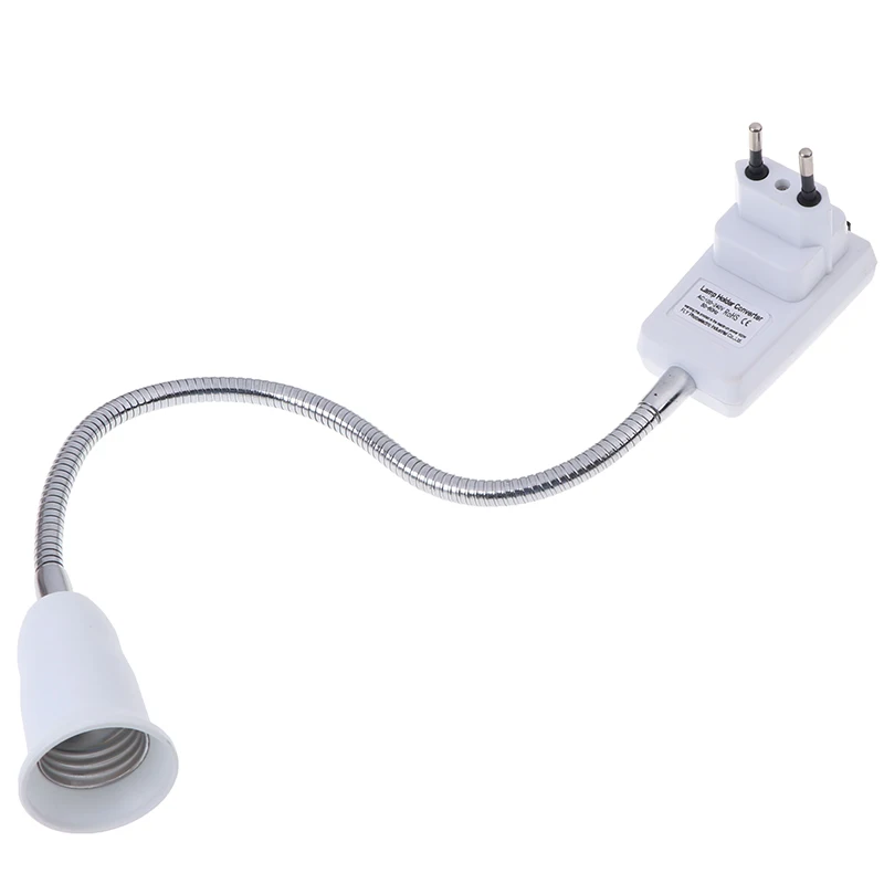 1pcs E27 Table Light Lamp Bulb Holder Flexible Extension Converter Switch Wall Base Holder Screw Socket EU US Plug