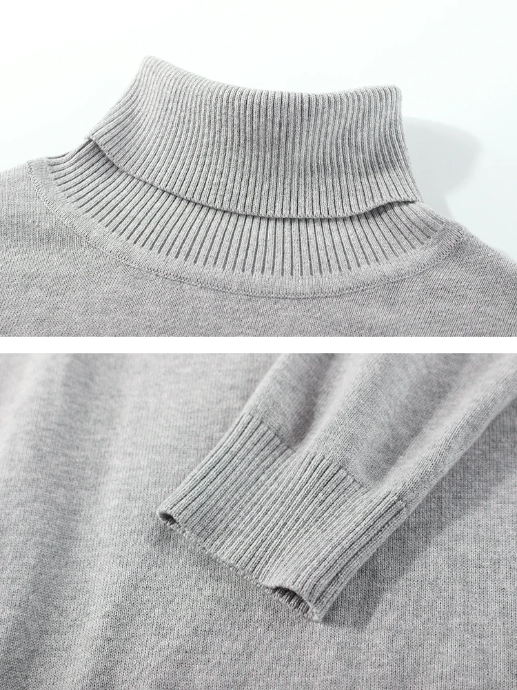 Пионерский лагерь водолазка свитер для мужчин 100% хлопок сплошной трикотаж