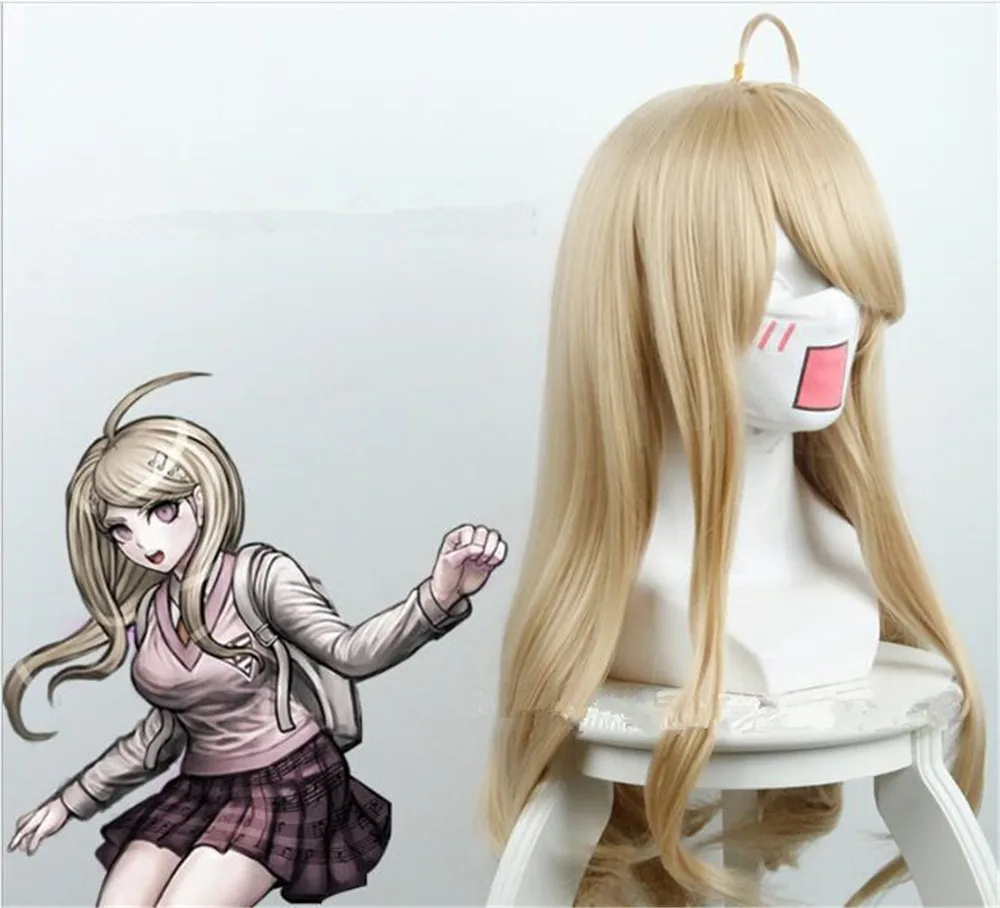 Kaede Akamatsu косплей парик Danganronpa V3 костюм играть парики Хэллоуин костюмы волос A1064