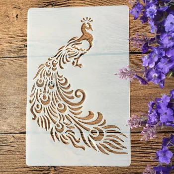 

180*116mm Peacock DIY Layering Stencils Wall Painting Scrapbook Coloring Embossing Album Decorative Card Template