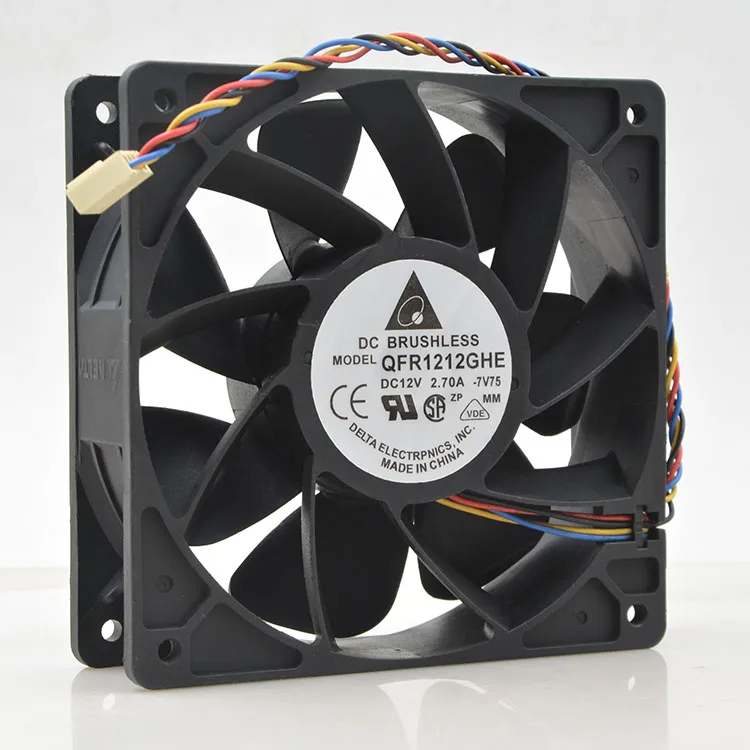 Для delta QFR1212GHE 12 В 2.70A 12038 12 см Bitcoin Miner вентилятор 12 см PWM самый мощный для майнинга биткоина