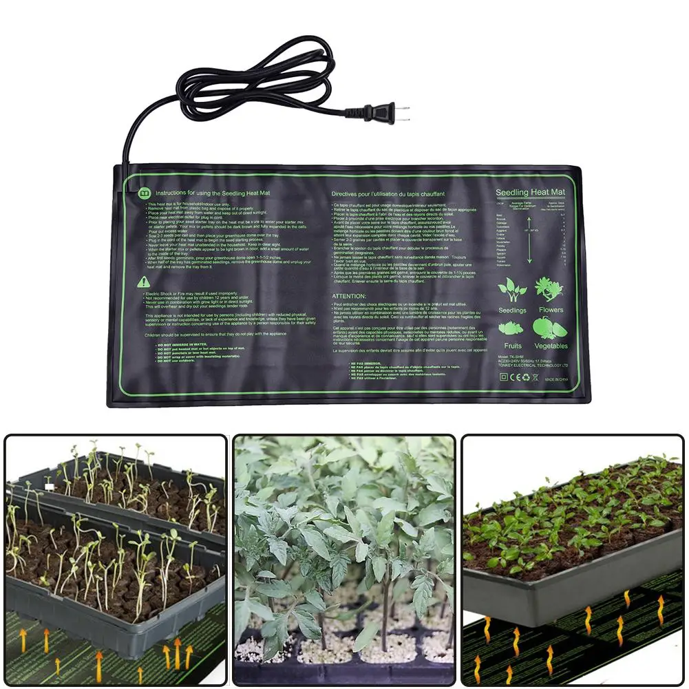 

20.75x10 Inch 18W Seedling Heating Pad Plant Seed Germination Propagation Clone Starter Pad Garden Supplies US/UK/EU Plug