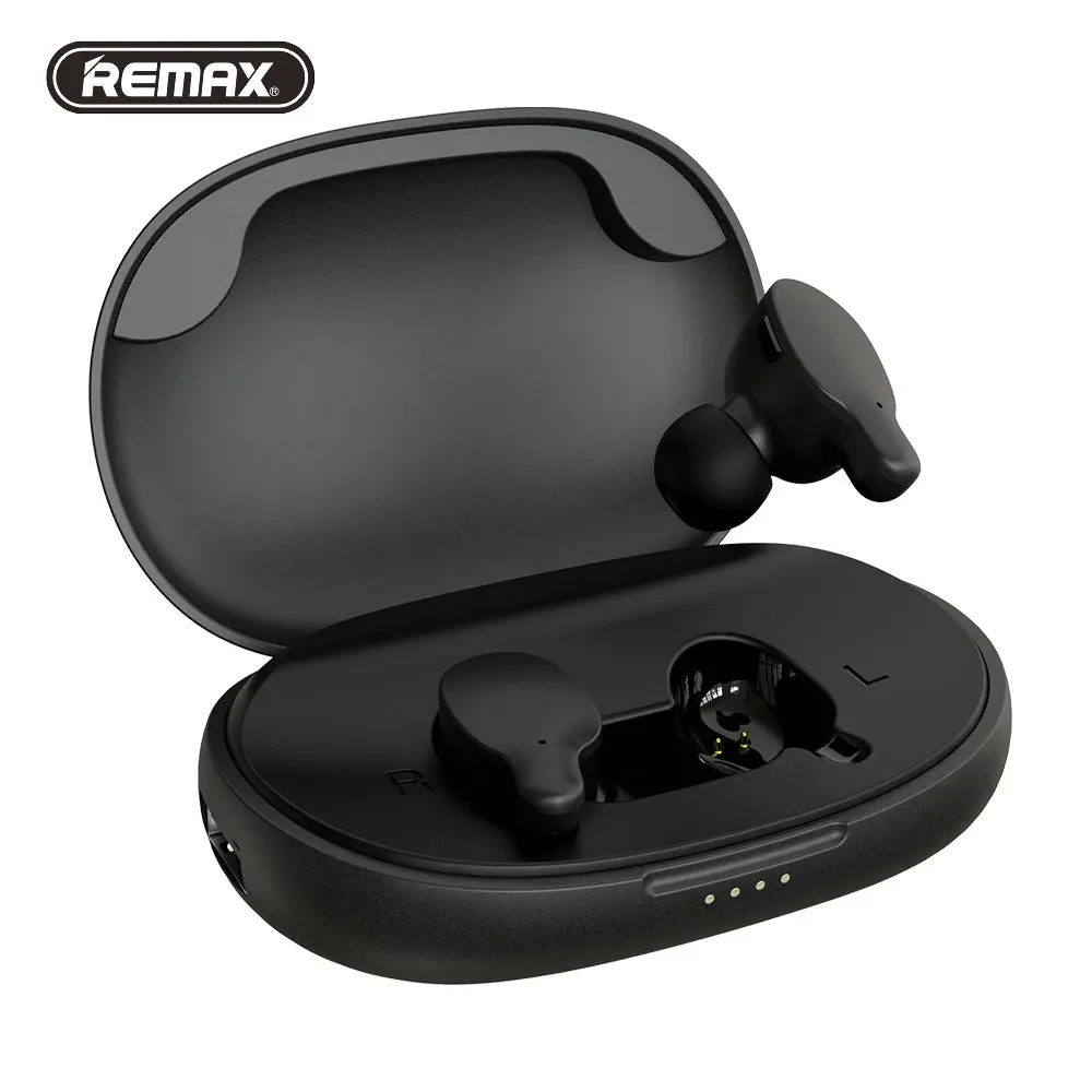 

REMAX HIFI TWS-3 DSP wireless stereo noise reduction Bluetooth headset waterproof in-ear music headset with 2000mAh Power Bank