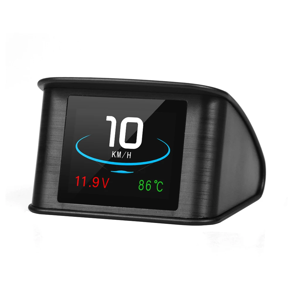 Car Head Up Display OBD2 P10 Auto Projector Speedometer Temperature Overspeed GS