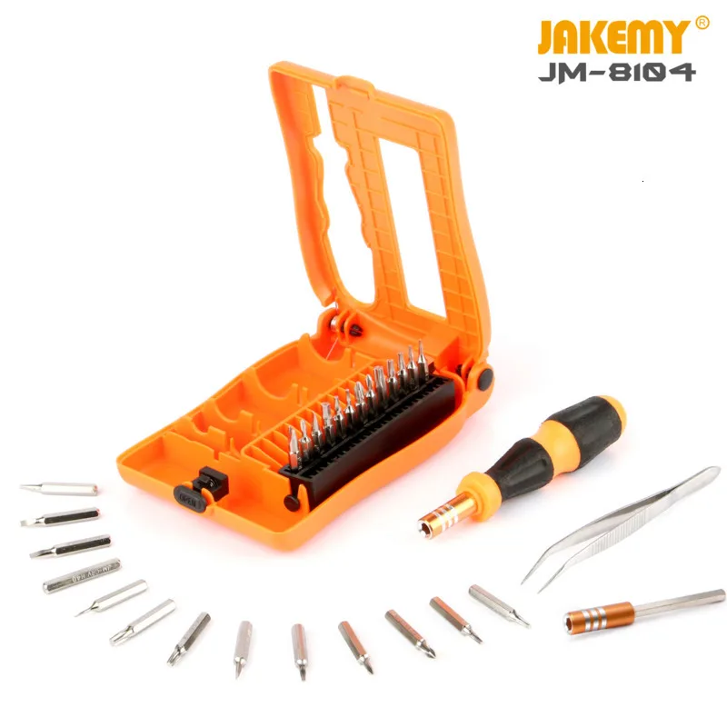 JAKEMY JM-8104 прецизионная мини-отвертка DIY Набор инструментов с удлинительной планкой нержавеющий Пинцет для ремонта мобильного телефона компьютера
