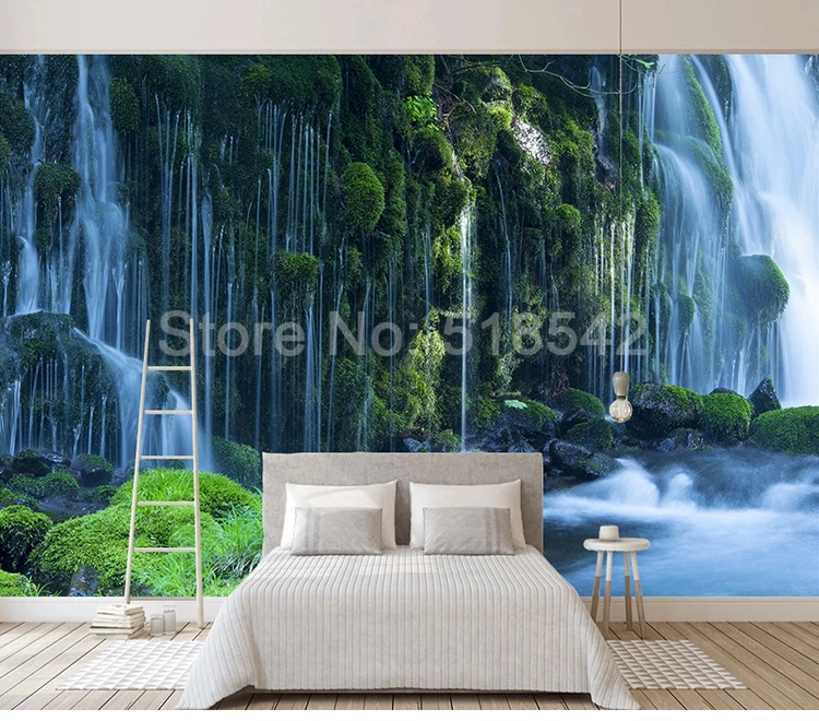 Papel de parede cascata com foto personalizada