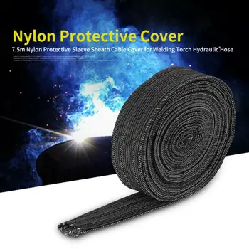 

2pcs 25ft Roll Nylon Protective Case Sleeve Cable Cover Hose Welding TIG Torch