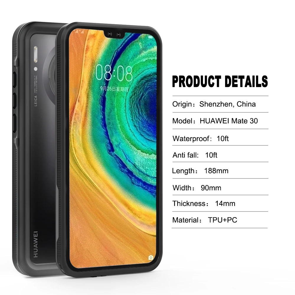 Для huawei mate 30 Чехол PC+ TPU водонепроницаемый точный ударопрочный анти царапины Телефон протектор Трава сумка Coque Fundas
