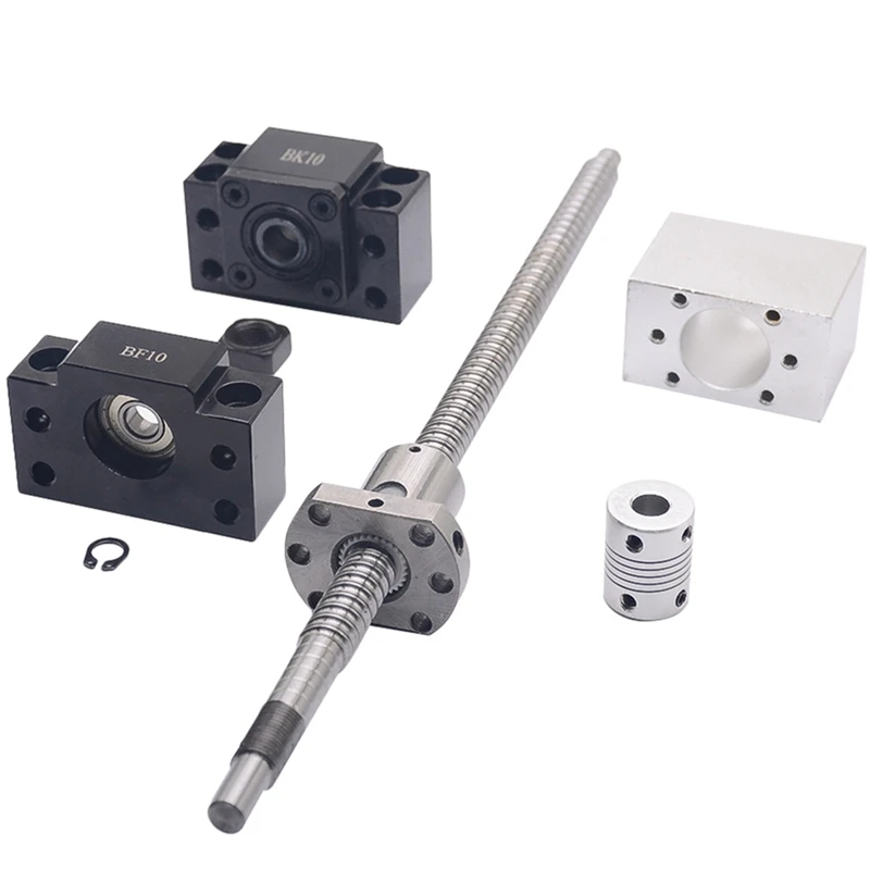 Sfu1204 Set:Sfu1204 Rolled Ball Screw C7 With End Machined(500Mm)+ 1204 Ball Nut+ Nut Housing+Bk/Bf10 End Support+ Coupler