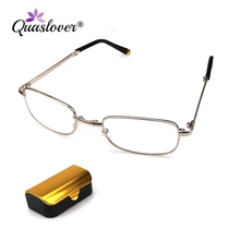 Quaslover, унисекс, очки для чтения для мужчин& wo, мужские портативные складные очки для чтения, металлическая оправа, простые мужские очки для чтения