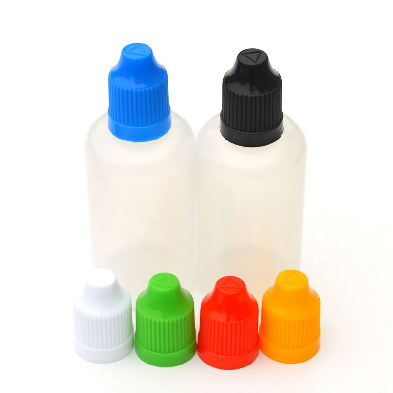 

50pcs Empty 50ml Squeezable Plastic Dropper Bottle For Liquid Essence PE Sample Container Child Protection Cap Vial