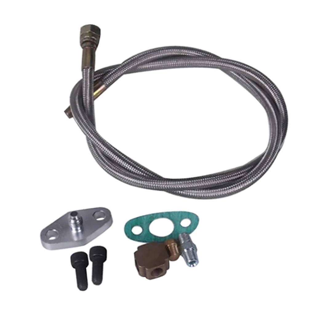 Turbo Oil Inlet Feed Line Fitting for T3 Turbocharger Assembly Kit Adapter