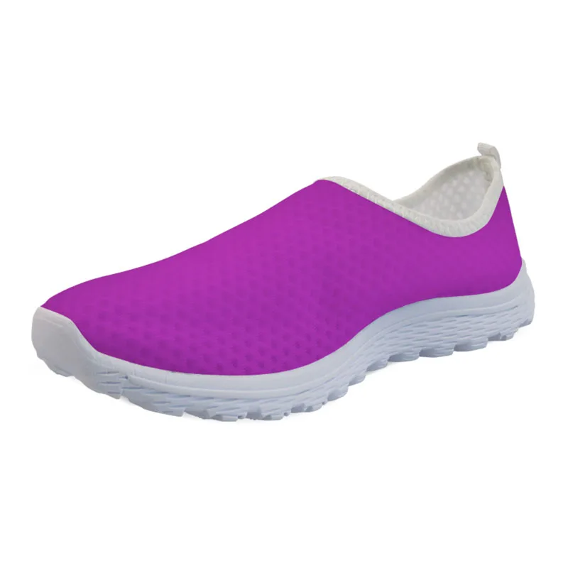 HYCOOL/Модная женская обувь из сетчатого материала; однотонные дышащие легкие тапочки для отдыха на плоской подошве с 3D-принтом; женские пляжные лоферы - Цвет: HBC19008AA