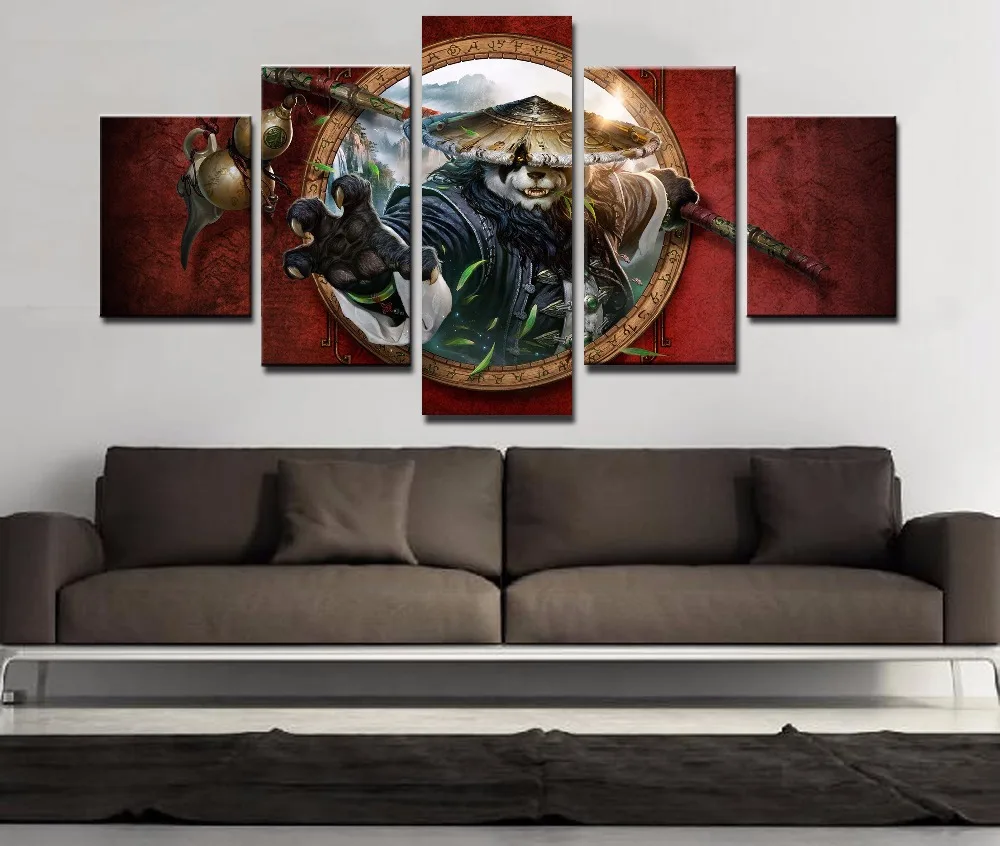 5 Piece Canvas Print Cuadros Game Poster Warcraft Modern Wall Art Painting Home Decor For Living Room Pictures Artwork | Дом и сад
