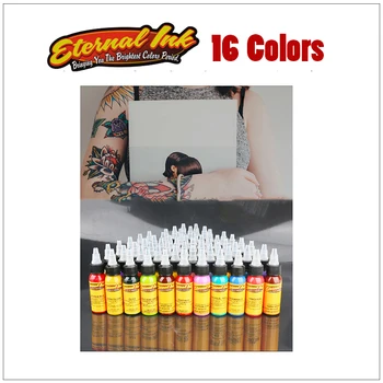 

1 Oz(30ML) Permanent Tattoo Ink Paint Set 16 Colors Micropigment Tattoo Pigment Kit