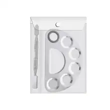 1 Набор палитры из нержавеющей стали для дизайна ногтей, тени для век, Палетка для макияжа, Палетка, Палетка, набор палочек для дизайна ногтей, цветные инструменты для дизайна ногтей