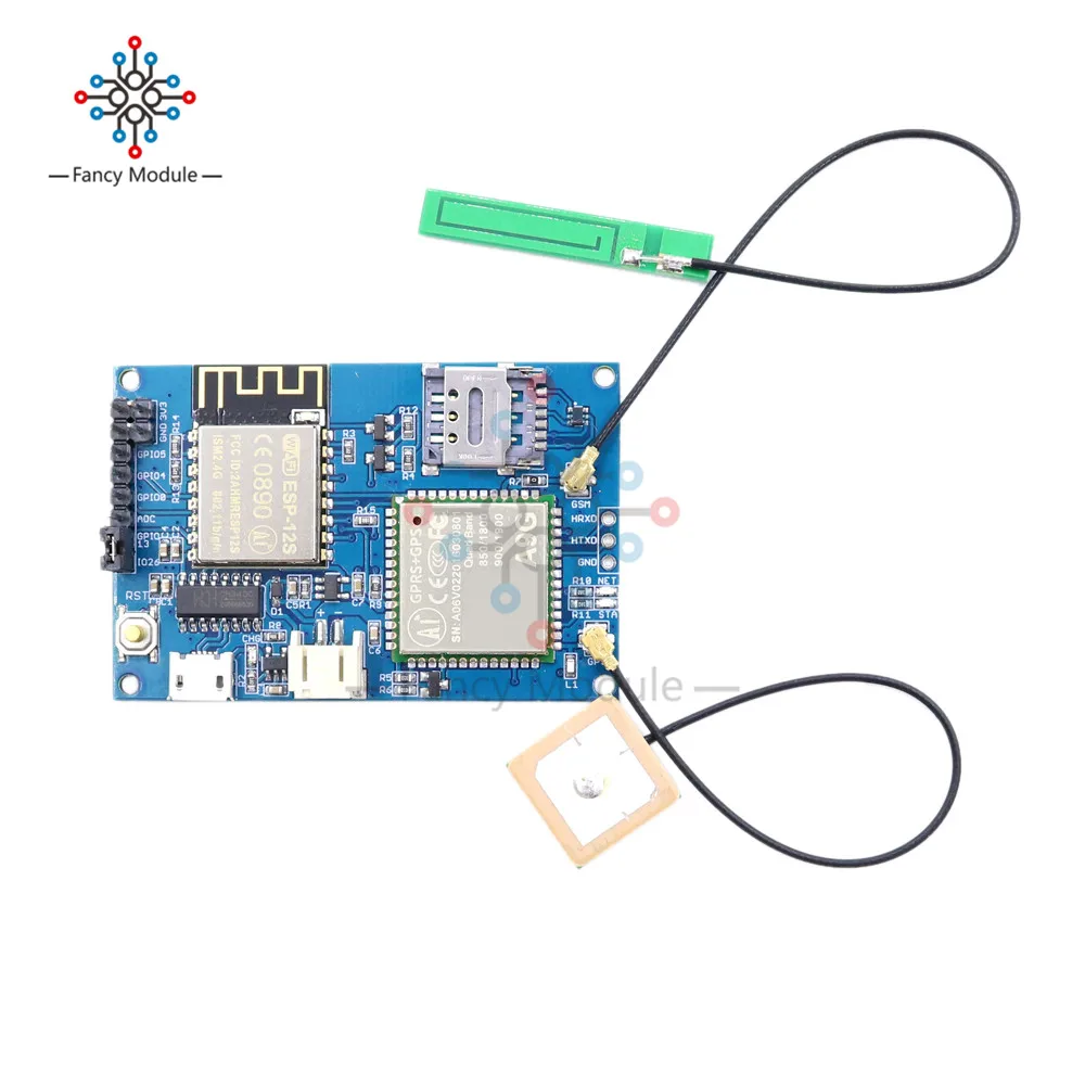 Diymore ESP8266 ESP-12S CH340 A9G GSM GPRS+ gps IOT Node V1.0 модуль сотовой связи макетная плата двойной IPEX антенна для Arduino