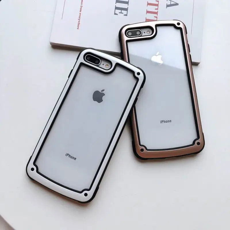Противоударный жесткий прозрачный чехол для iPhone 6 6s 7 8 Plus X XS Max XR 5,8 6,1 6,5 Heavy Duty для samsung huawei